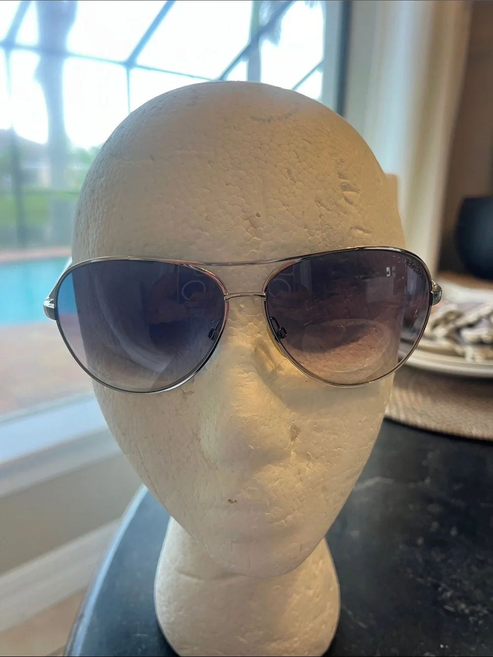 Authentic Tom Ford Charles TF 35 gradient, aviator sunglasses